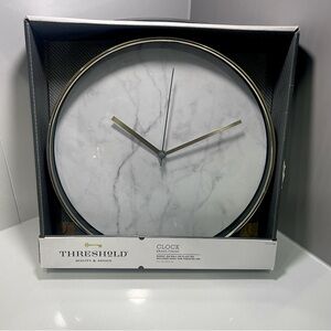 THRESHOLD Brass & Marble Clock